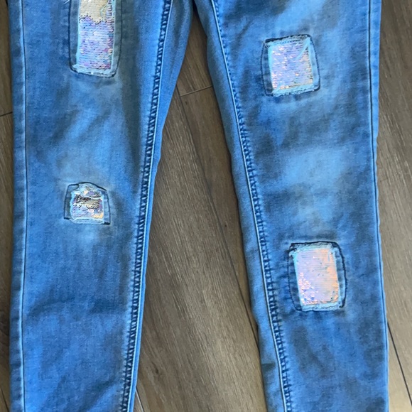 Justice embellished flippy sequence jeans - Picture 3 of 4